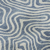Piper Looms Mayfield Swirls AMF1030 Denim Machine Washable Area Rug Swatch Image