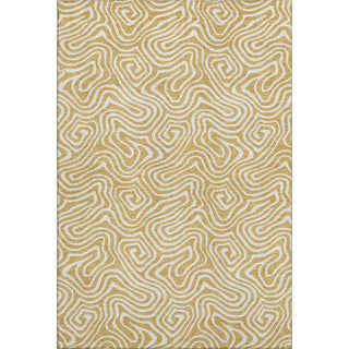 Piper Looms Mayfield Swirls AMF1030 Gold Machine Washable Area Rug main image
