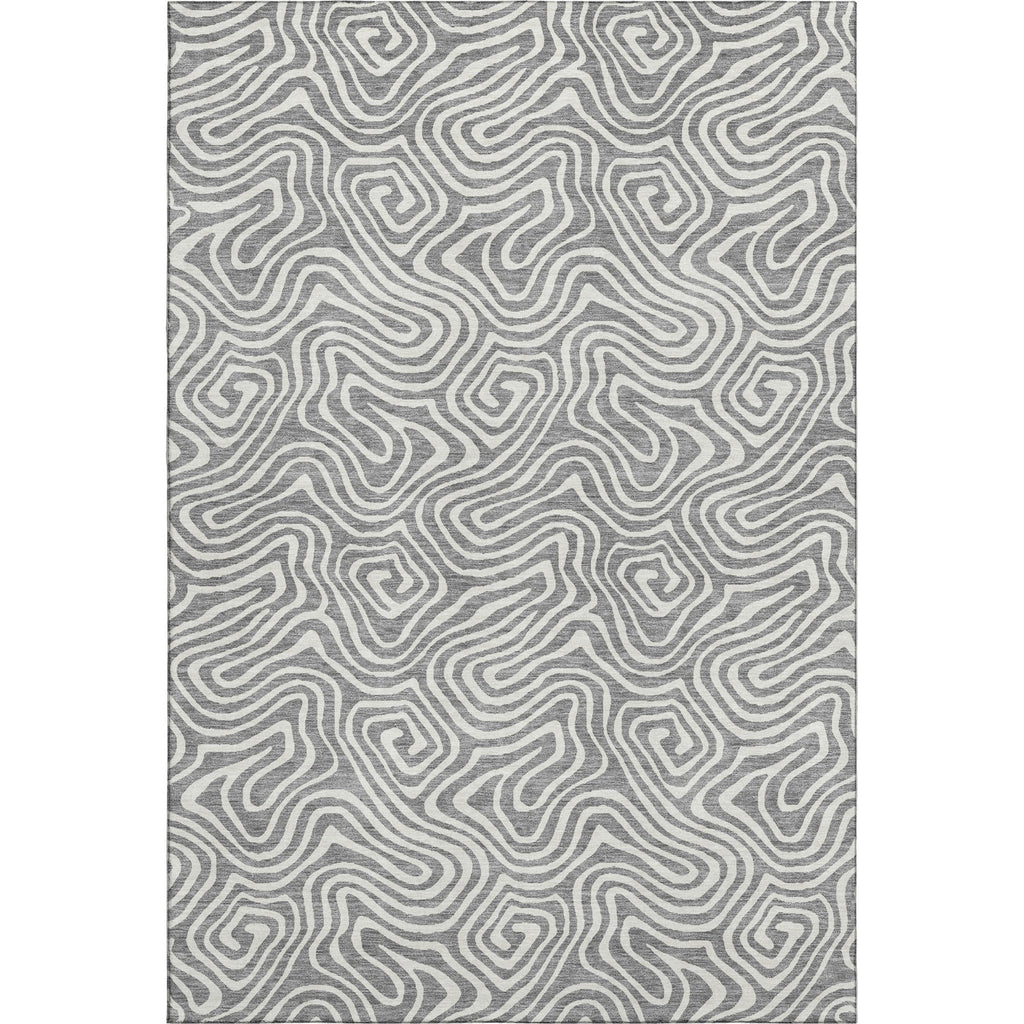 Piper Looms Mayfield Swirls AMF1030 Gray Machine Washable Area Rug main image