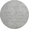 Piper Looms Mayfield Swirls AMF1030 Gray Machine Washable Area Rug Round Main Image