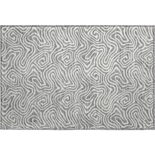Piper Looms Mayfield Swirls AMF1030 Gray Machine Washable Area Rug Scatter Main Image