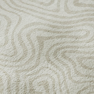 Piper Looms Mayfield Swirls AMF1030 Ivory Machine Washable Area Rug Swatch Image