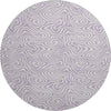 Piper Looms Mayfield Swirls AMF1030 Lavender Machine Washable Area Rug Round Main Image