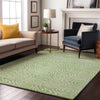 Piper Looms Mayfield Swirls AMF1030 Mint Machine Washable Area Rug Lifestyle Image Feature