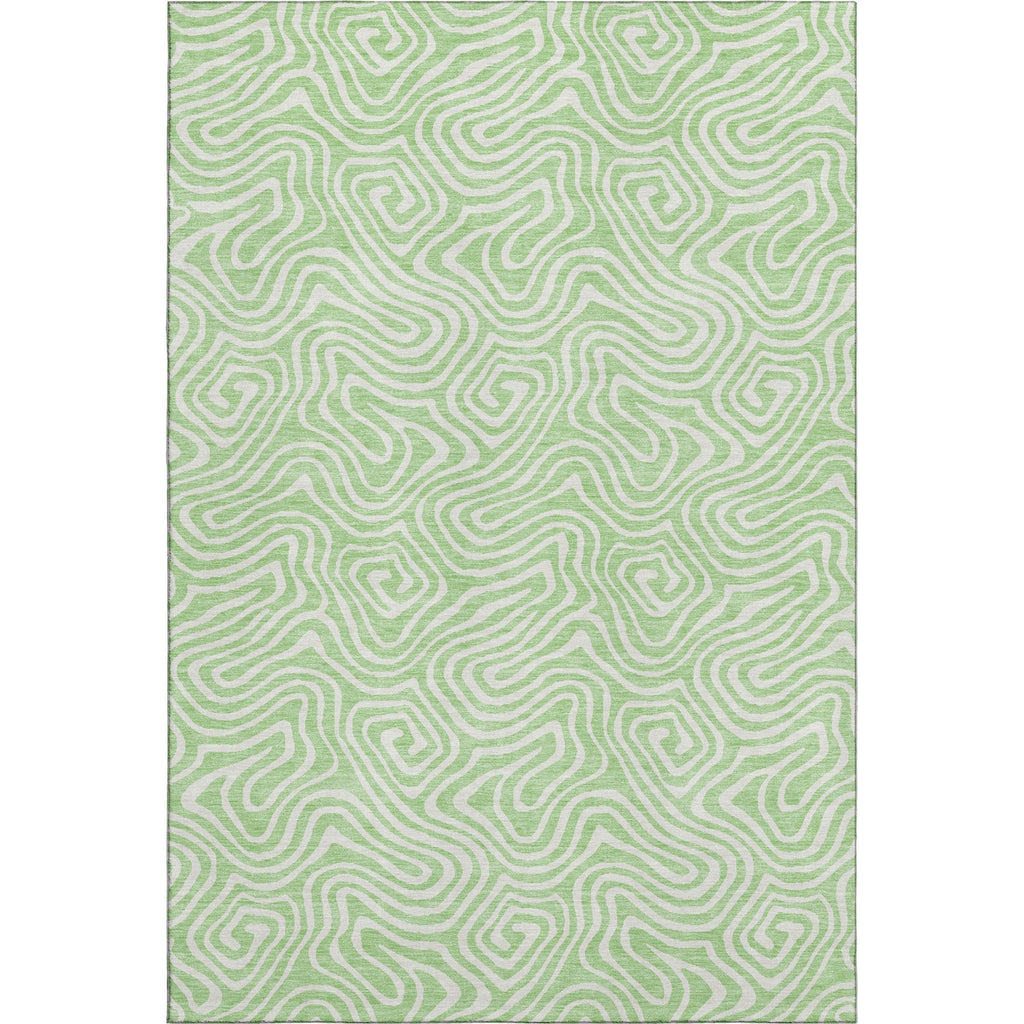 Piper Looms Mayfield Swirls AMF1030 Mint Machine Washable Area Rug main image