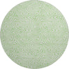 Piper Looms Mayfield Swirls AMF1030 Mint Machine Washable Area Rug Round Main Image