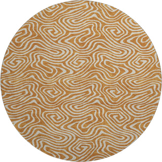 Piper Looms Mayfield Swirls AMF1030 Paprika Machine Washable Area Rug Round Main Image