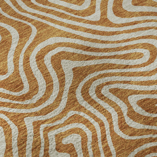 Piper Looms Mayfield Swirls AMF1030 Paprika Machine Washable Area Rug Swatch Image