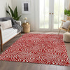 Piper Looms Mayfield Swirls AMF1030 Red Machine Washable Area Rug Lifestyle Image Feature