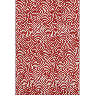 Piper Looms Mayfield Swirls AMF1030 Red Machine Washable Area Rug main image