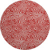 Piper Looms Mayfield Swirls AMF1030 Red Machine Washable Area Rug Round Main Image