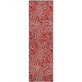 Piper Looms Mayfield Swirls AMF1030 Red Machine Washable Area Rug Runner Main Image
