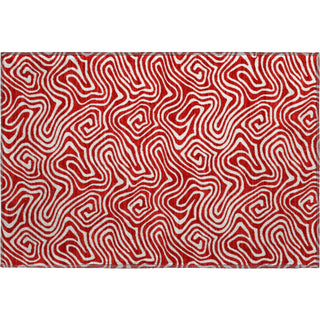 Piper Looms Mayfield Swirls AMF1030 Red Machine Washable Area Rug Scatter Main Image