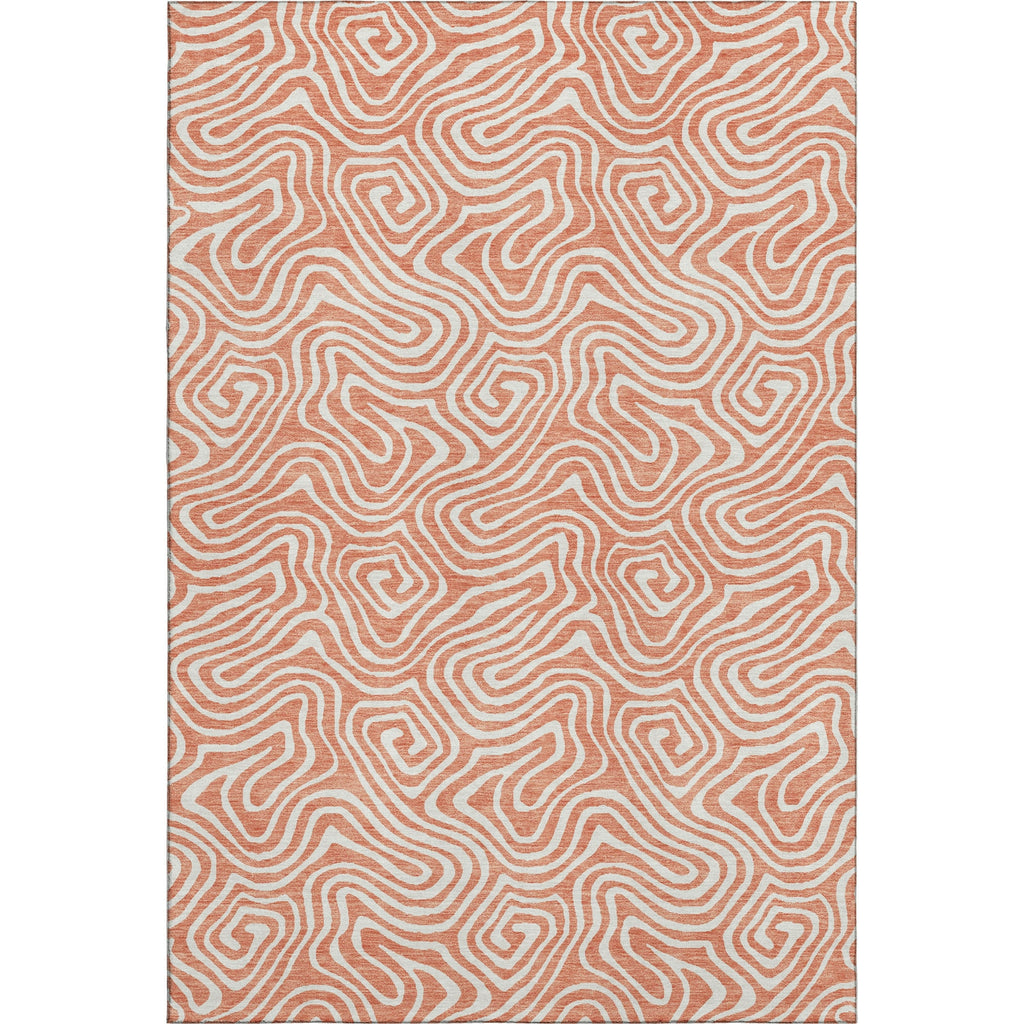 Piper Looms Mayfield Swirls AMF1030 Salmon Machine Washable Area Rug main image