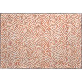 Piper Looms Mayfield Swirls AMF1030 Salmon Machine Washable Area Rug Scatter Main Image