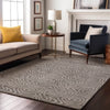 Piper Looms Mayfield Swirls AMF1030 Taupe Machine Washable Area Rug Lifestyle Image Feature