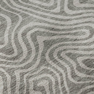 Piper Looms Mayfield Swirls AMF1030 Taupe Machine Washable Area Rug Swatch Image