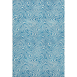 Piper Looms Mayfield Swirls AMF1030 Teal Machine Washable Area Rug main image