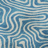 Piper Looms Mayfield Swirls AMF1030 Teal Machine Washable Area Rug Swatch Image
