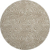 Piper Looms Mayfield Swirls AMF1031 Beige Machine Washable Area Rug Round Main Image