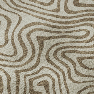 Piper Looms Mayfield Swirls AMF1031 Beige Machine Washable Area Rug Swatch Image