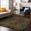 Piper Looms Mayfield Swirls AMF1031 Black Machine Washable Area Rug Lifestyle Image Feature