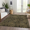 Piper Looms Mayfield Swirls AMF1031 Black Machine Washable Area Rug Lifestyle Image Feature