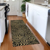 Piper Looms Mayfield Swirls AMF1031 Black Machine Washable Area Rug Runner Lifestyle Image Feature