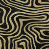Piper Looms Mayfield Swirls AMF1031 Black Machine Washable Area Rug Swatch Image