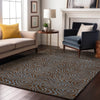 Piper Looms Mayfield Swirls AMF1031 Brown Machine Washable Area Rug Lifestyle Image Feature