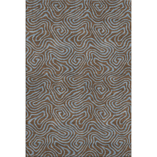 Piper Looms Mayfield Swirls AMF1031 Brown Machine Washable Area Rug main image