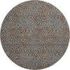 Piper Looms Mayfield Swirls AMF1031 Brown Machine Washable Area Rug Round Main Image