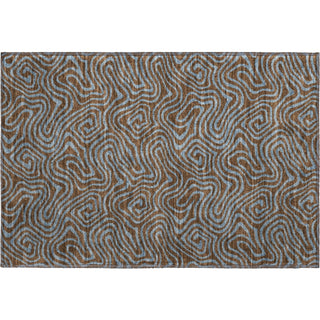 Piper Looms Mayfield Swirls AMF1031 Brown Machine Washable Area Rug Scatter Main Image