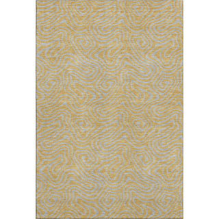 Piper Looms Mayfield Swirls AMF1031 Gold Machine Washable Area Rug main image