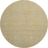 Piper Looms Mayfield Swirls AMF1031 Gold Machine Washable Area Rug Round Main Image