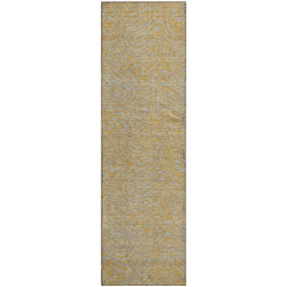Piper Looms Mayfield Swirls AMF1031 Gold Machine Washable Area Rug Runner Main Image