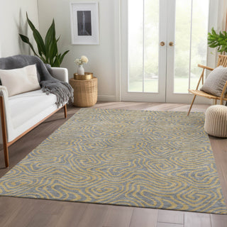 Piper Looms Mayfield Swirls AMF1031 Gray Machine Washable Area Rug Lifestyle Image Feature