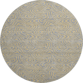 Piper Looms Mayfield Swirls AMF1031 Gray Machine Washable Area Rug Round Main Image