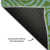 Piper Looms Mayfield Swirls AMF1031 Green Machine Washable Area Rug Backing Image