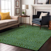 Piper Looms Mayfield Swirls AMF1031 Green Machine Washable Area Rug Lifestyle Image Feature