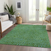 Piper Looms Mayfield Swirls AMF1031 Green Machine Washable Area Rug Lifestyle Image Feature