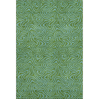 Piper Looms Mayfield Swirls AMF1031 Green Machine Washable Area Rug main image