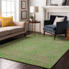 Piper Looms Mayfield Swirls AMF1031 Lime Machine Washable Area Rug Lifestyle Image Feature