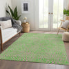 Piper Looms Mayfield Swirls AMF1031 Lime Machine Washable Area Rug Lifestyle Image Feature