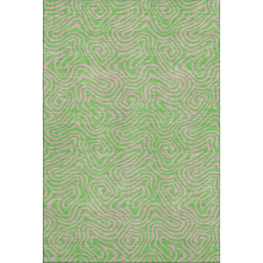 Piper Looms Mayfield Swirls AMF1031 Lime Machine Washable Area Rug main image
