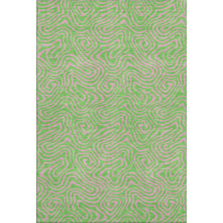 Piper Looms Mayfield Swirls AMF1031 Lime Machine Washable Area Rug main image