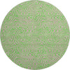 Piper Looms Mayfield Swirls AMF1031 Lime Machine Washable Area Rug Round Main Image