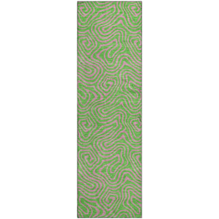 Piper Looms Mayfield Swirls AMF1031 Lime Machine Washable Area Rug Runner Main Image