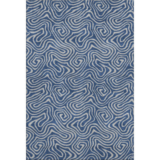 Piper Looms Mayfield Swirls AMF1031 Navy Machine Washable Area Rug main image