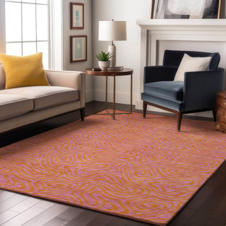 Piper Looms Mayfield Swirls AMF1031 Pink Machine Washable Area Rug Lifestyle Image Feature